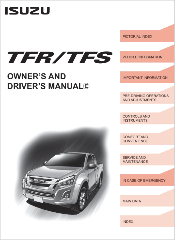 Isuzu D-Max owners and drivers manual 2012 - 2017
