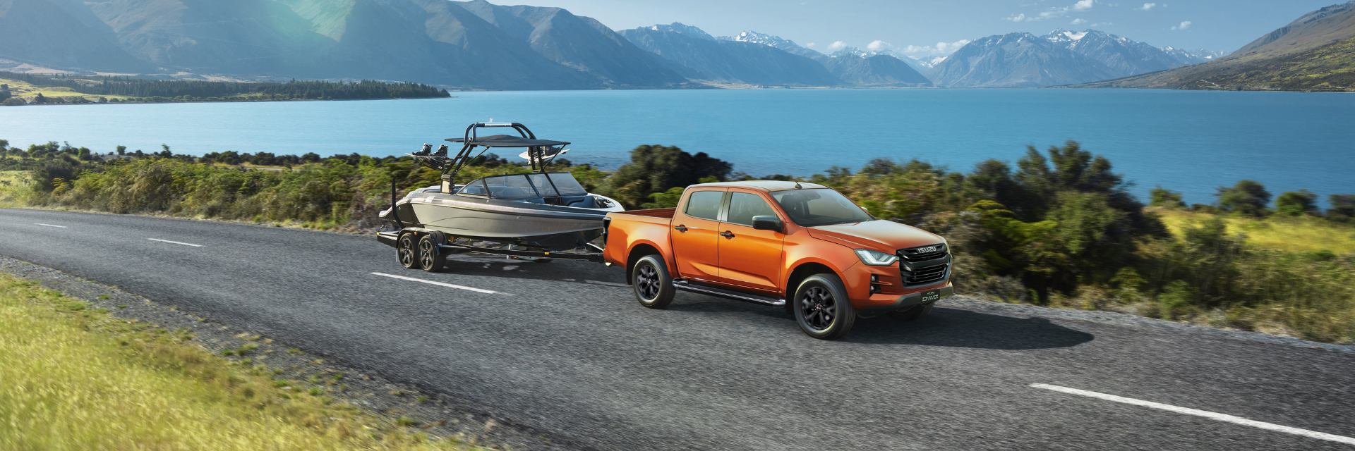 Pick Up Truck Towing Boat