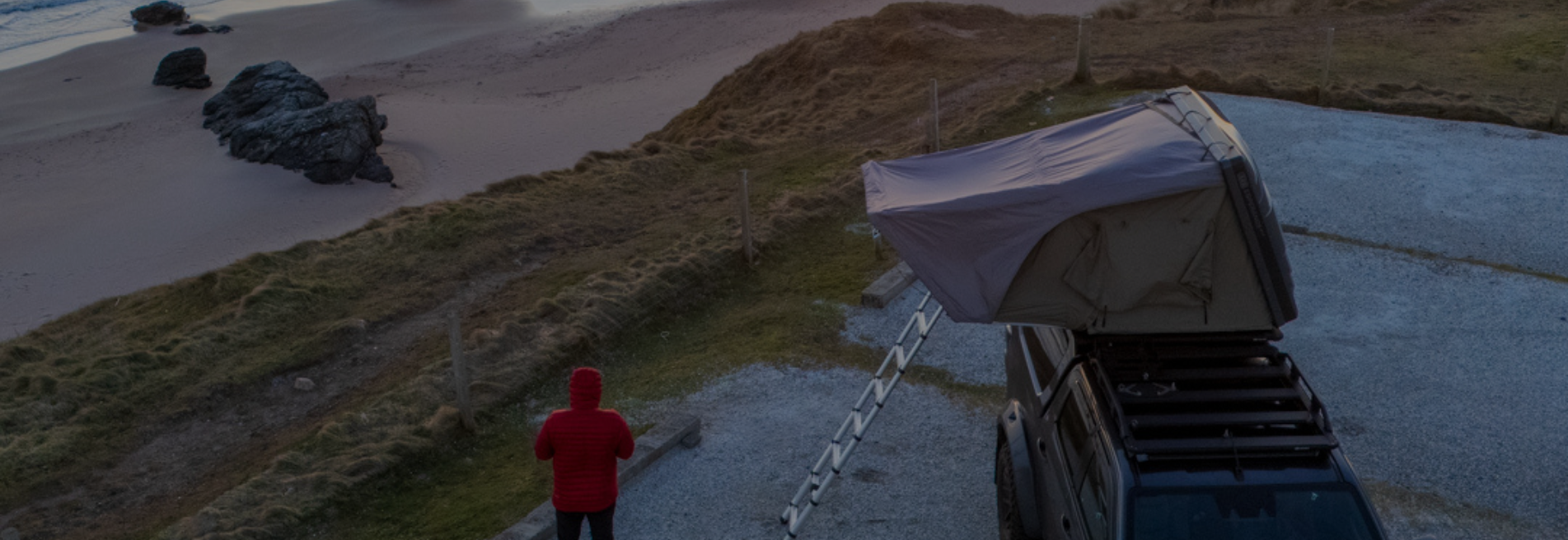Camping NC500 in Roof Tent