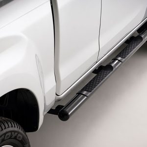Black Steel Side Bar + Steps (2017-2020)