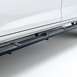 Black Steel Side Bar plus Steps: Double Cab (2021-)