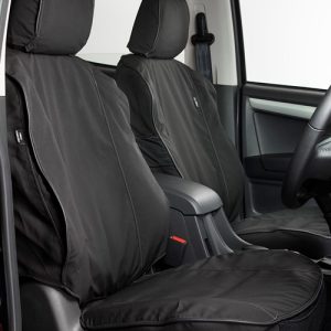 Heavy Duty Canvas Black Seat Covers : Front (2017-2020)