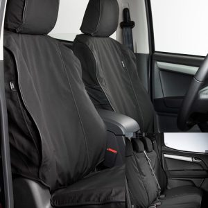Heavy Duty Canvas Black Seat Covers : Front & Rear (2017-2020 )